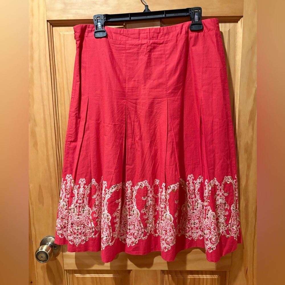 Vintage Tommy Hilfiger knee-length pleated skirt with sequins size 8